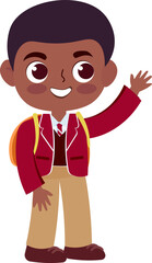 cartoon children back to school