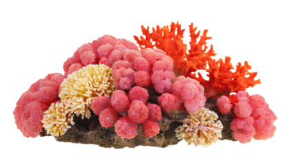 Coral reef - isolated on transparent background