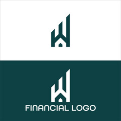 modern minimalist real estate construction financial accounting logo design