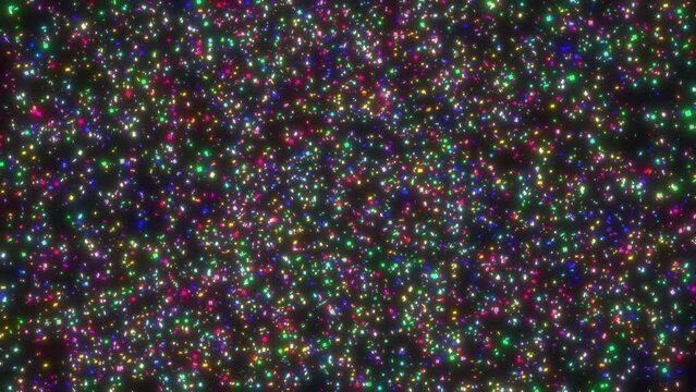 Bright exploding luminous confetti