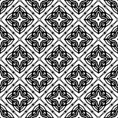 Obraz premium Abstract Shapes.Vector Seamless Black and White Pattern.Design element for prints, decoration, cover, textile, digital wallpaper, web background, wrapping paper, clothing, fabric, packaging, cards.