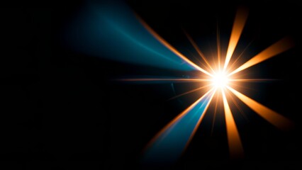 Retro Anamorphic Lens Flare Overlay