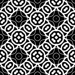 Abstract Shapes.Vector Seamless Black and White Pattern.Design element for prints, decoration, cover, textile, digital wallpaper, web background, wrapping paper, clothing, fabric, packaging, cards.