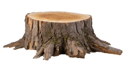 Tree stump - isolated on transparent background