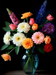 Vase of Seasonal Flowers