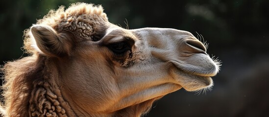 Profile view of camel's head.