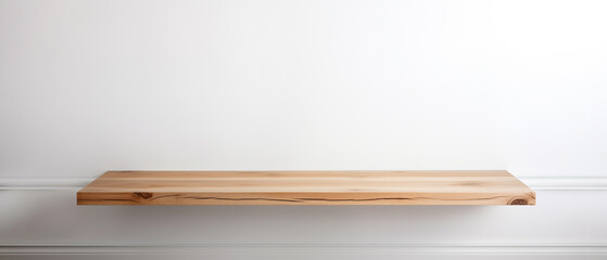 empty wooden podium for product presentation on white background with copy space