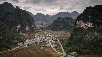 Fototapeta na wymiar The view of Cao Bang in Northern Vietnam