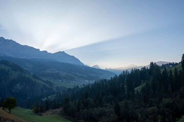 Dolomites landscape in Italy, autumn
