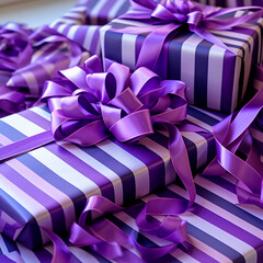 papel de regalo navideño para envolver regalos con color morado
