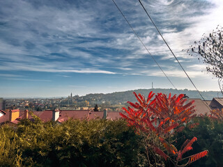 Panoramic view of the old town of Przemysl, Poland