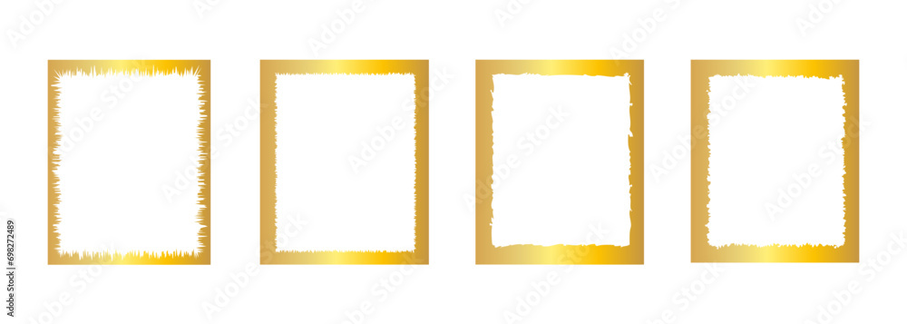 Poster set of rectangular black boxes. vector black frames isolated on transparent background. set of inked