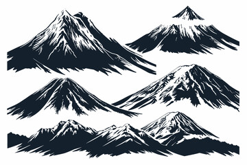 set of mountain vectors