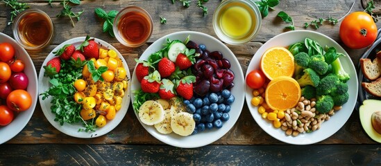 Healthiest and most nutritious plate. - obrazy, fototapety, plakaty