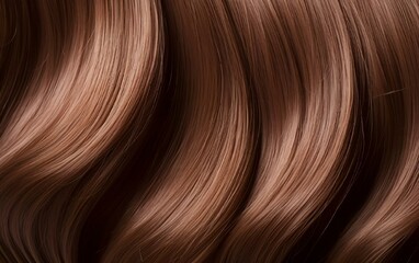 Naklejka premium AI illustration of long wavy brown hair.