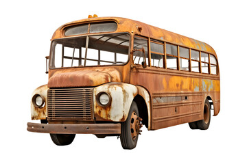 OLD BUS (PNG Cutout) isolated on transparent background