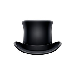 top hat isolated on transparent background. AI generated. PNG