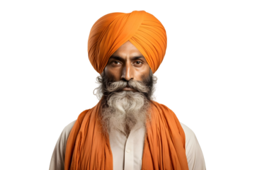 Sikh Oldman (PNG Cutout) isolated on transparent background