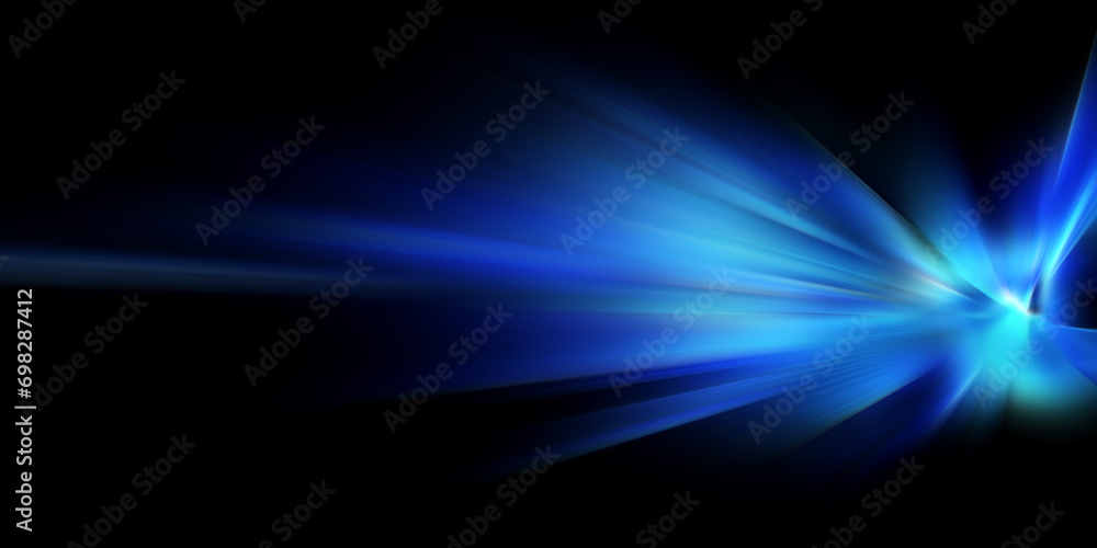 Poster modern abstract blue high-speed light effect. technology futuristic dynamic motion. movement pattern