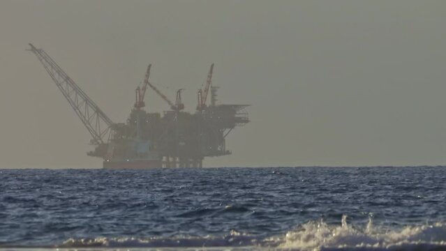 The Leviathan gas field, Israel, 2023
Gas field in the Mediterranean sea, Israel, long shot
