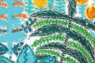 Oil paintings and various flowers, birds, and chrysanthemums are beautiful