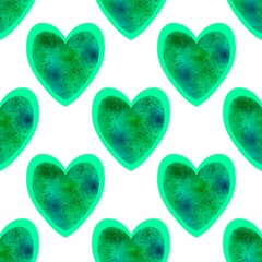 Valentines hearts seamless cartoon love pattern for wrapping paper and fabrics and kids clothes print and festive