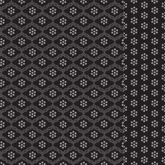 A set of 2 bandhni seamless patterns. Indian Gujarati, Jaipuri style pattern in gray black and white