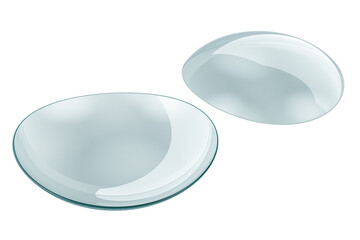 Contact Lenses, 3D rendering isolated on transparent background
