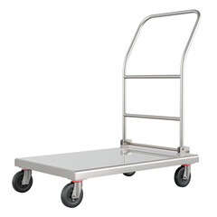 Platform Truck, transport trolley. 3D rendering isolated on transparent background