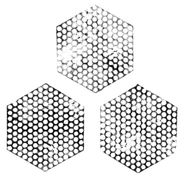 Sechseckige Gitter Gitterstruktur - Materialdruck analog grunge