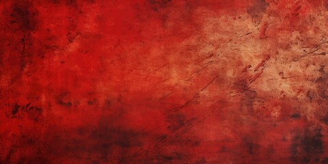 Simple Red Grunge Background Texture created with Generative AI Technology - obrazy, fototapety, plakaty