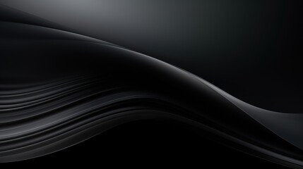Dark background of liquid wave or black wavy folds silk or satin.