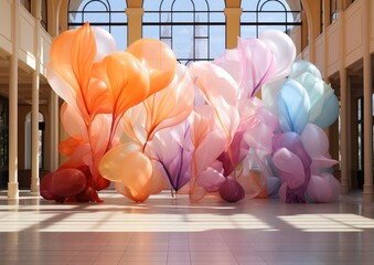 Decoration with balloons