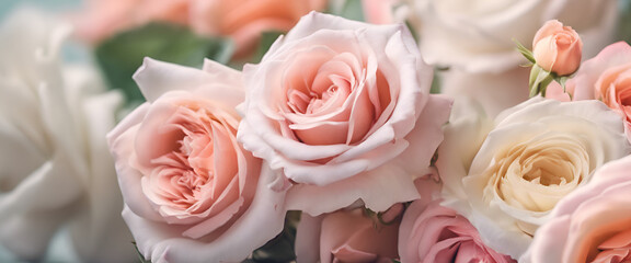 Soft Blossoms: A Closeup of Fresh Pink Roses, Adding a Touch of Romance to Your Special Events - Pink Roses Close-Up