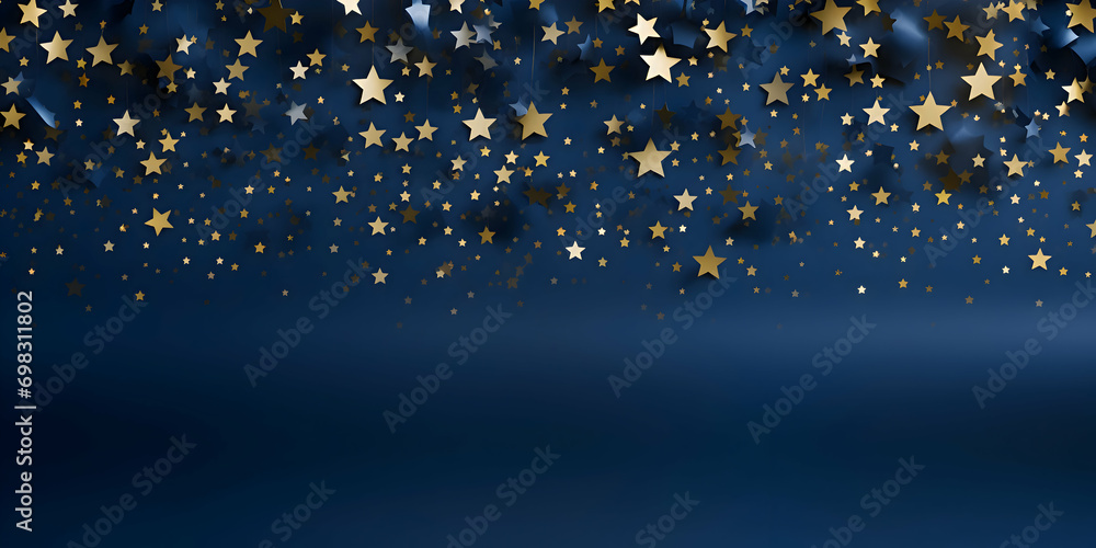 Poster light abstract glowing bokeh light. shining star, sun particles and sparks with lens flare effect on