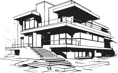 Obraz premium Three Fold Ascent Vectorized Prestige Apex Trinity Iconic Symbolism in Tri Level Living