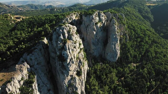 Rocky Mountains And Forest aerial view in Calabria