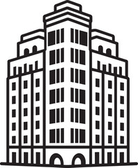 Cityscape Dreamscape Multifloral Urban Building in Vector Icon Skyscraper Matrix Heights Multifloor Cityscape Vector Design