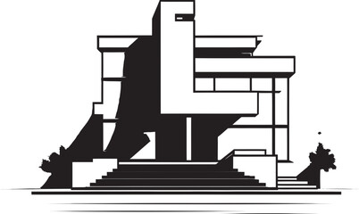 Innovative Housing Mark Architecture Design Vector Logo Creative Dwelling Impression House Idea Vector Icon