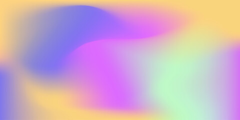 Horizontal soft gradient background. Abstract blurred holographic background. Vector illustration.