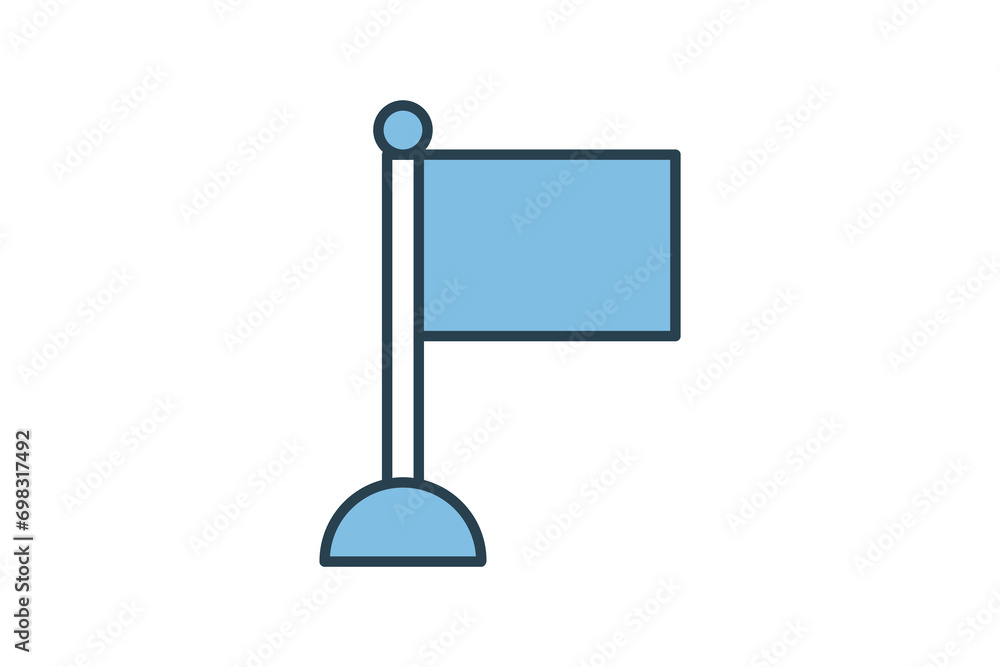Poster flagging content icon. icon related to basic web and ui. suitable for web site, app, user interfaces