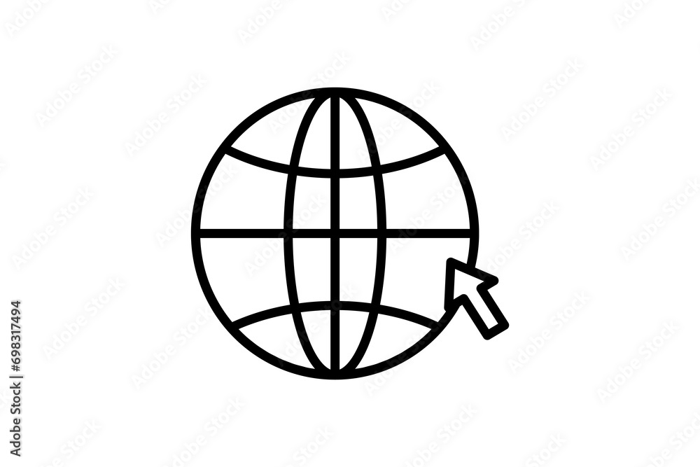 Poster globe icon. icon related to basic web and ui. suitable for web site, app, user interfaces, printable