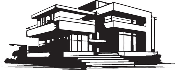 Innovative Residence Symbol Property Idea Vector Icon Urban Housing Emblem Modern Property Design Vector Icon