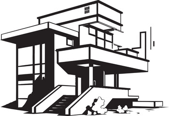 Innovative Residence Symbol Property Idea Vector Icon Urban Housing Emblem Modern Property Design Vector Icon