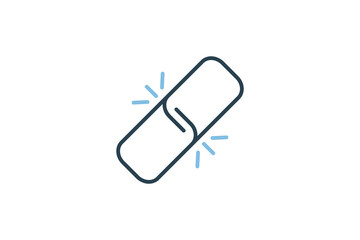 link icon. icon related to basic web and UI. suitable for web site, app, user interfaces, printable etc. flat line icon style. simple vector design editable