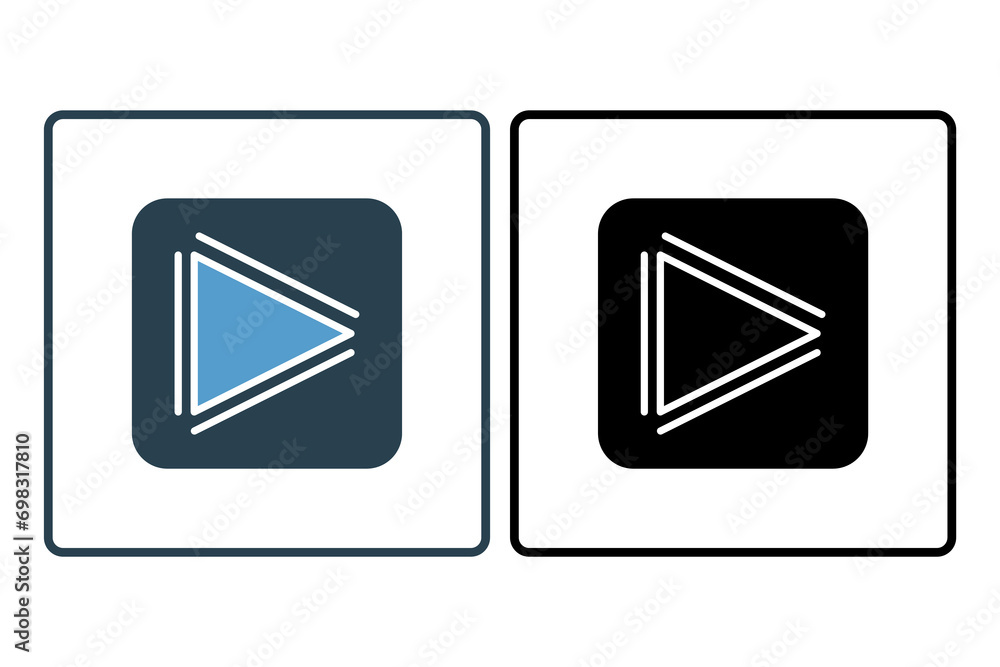 Poster play icon. icon related to basic web and ui. suitable for web site, app, user interfaces, printable 
