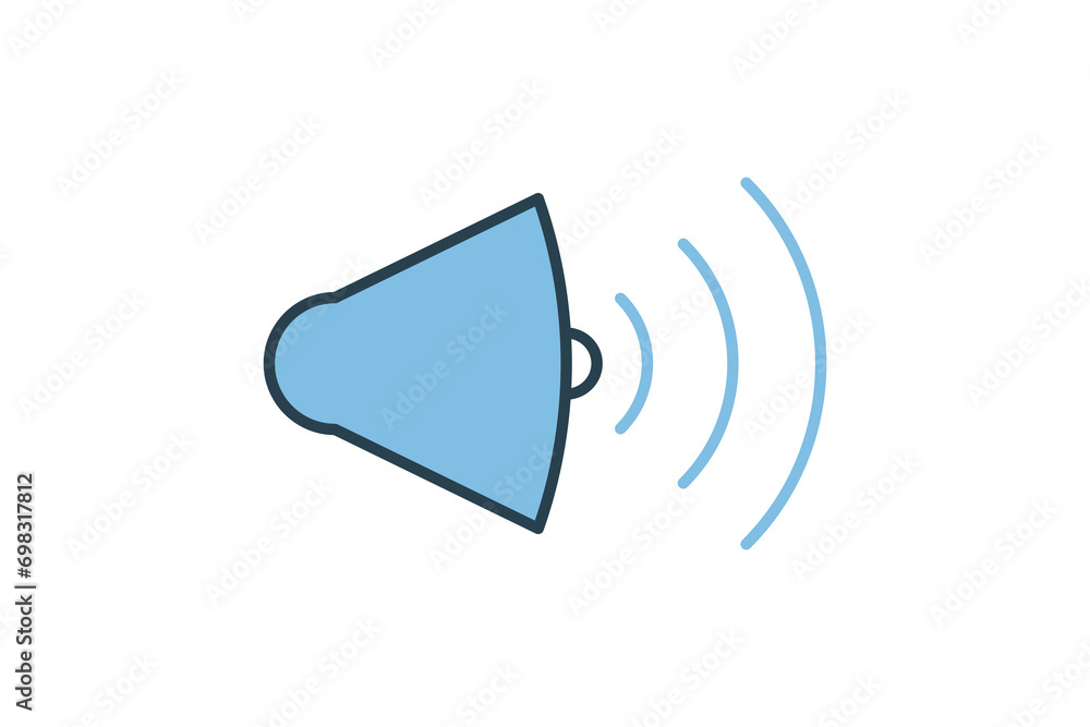 Poster volume icon. icon related to basic web and ui. suitable for web site, app, user interfaces, printabl