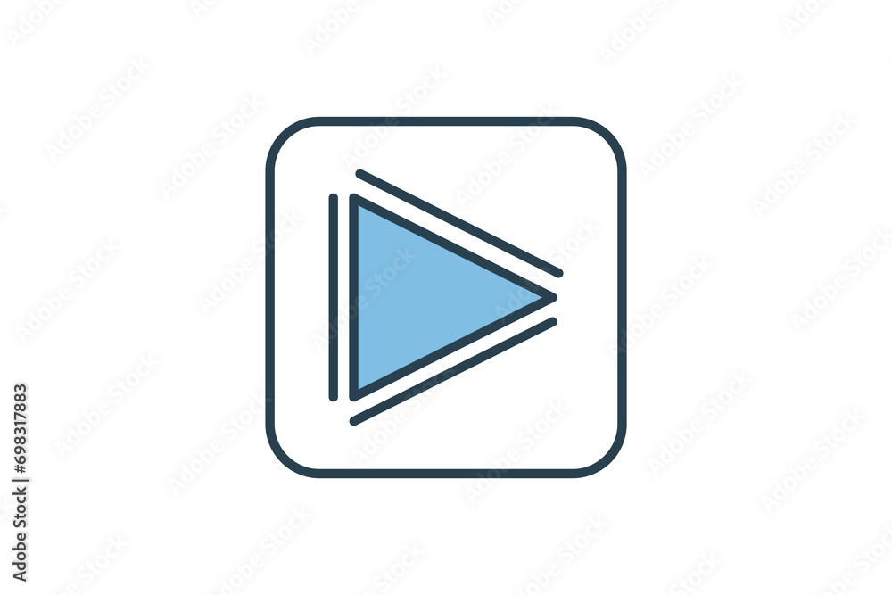 Poster play icon. icon related to basic web and ui. suitable for web site, app, user interfaces, printable 