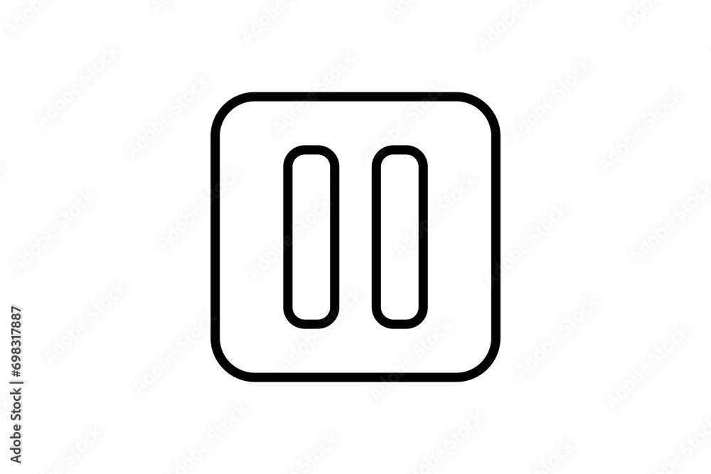 Poster pause icon. icon related to basic web and ui. suitable for web site, app, user interfaces, printable