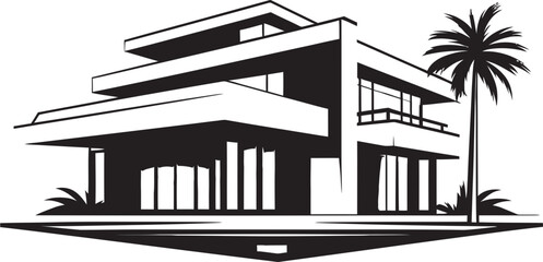 Classy Home Symbol Modern House Idea Vector Icon Sleek Living Crest Stylish House Design Vector Emblem